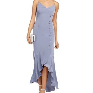 Adrianna Papell Crepe Wrap Dress sz 12 Dusty Blue